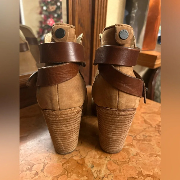 Rag & bone Harlow nubuck cognac and brown bootie - Picture 5 of 10